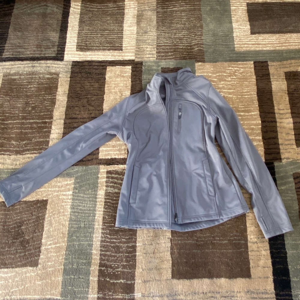 A gray light fall jacket